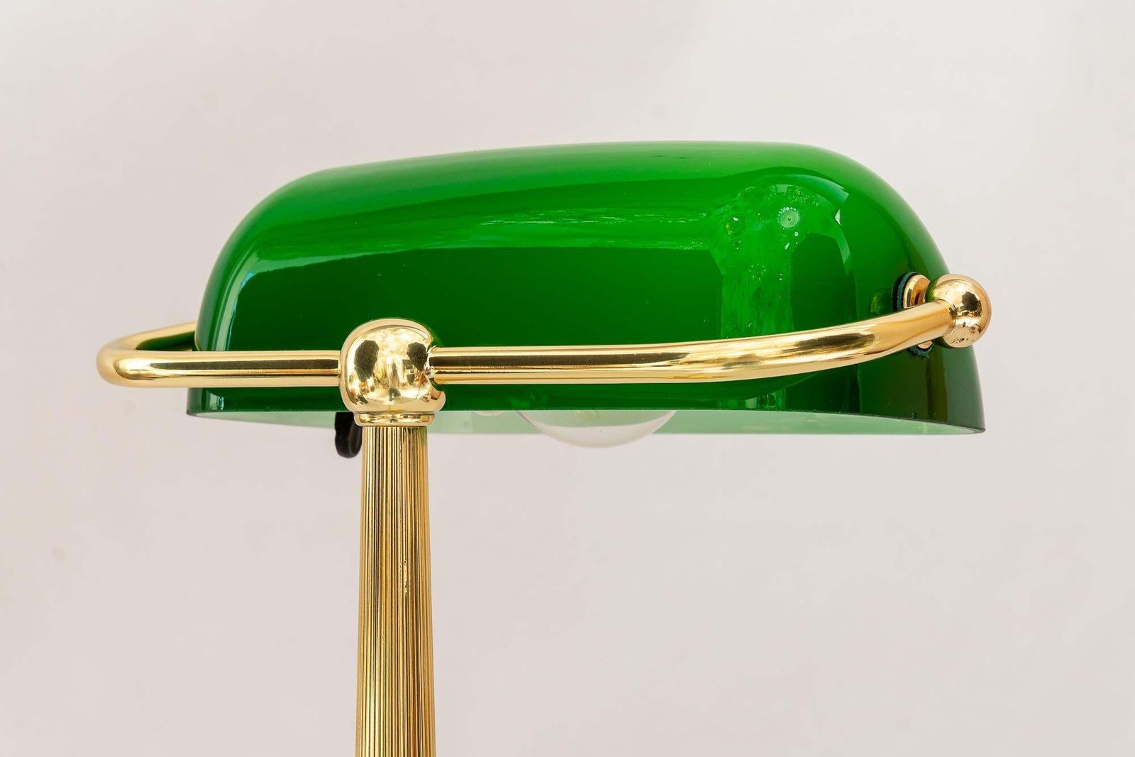 Art Deco Banker Lamp With Green Glass Shade Vienna Around 1920s photo furniture