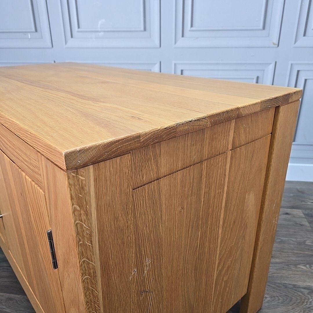 photo buy Rustic Tv Media Unit Solid Oak Cabinet   Shelves & Cupboard – Vintage Wooden