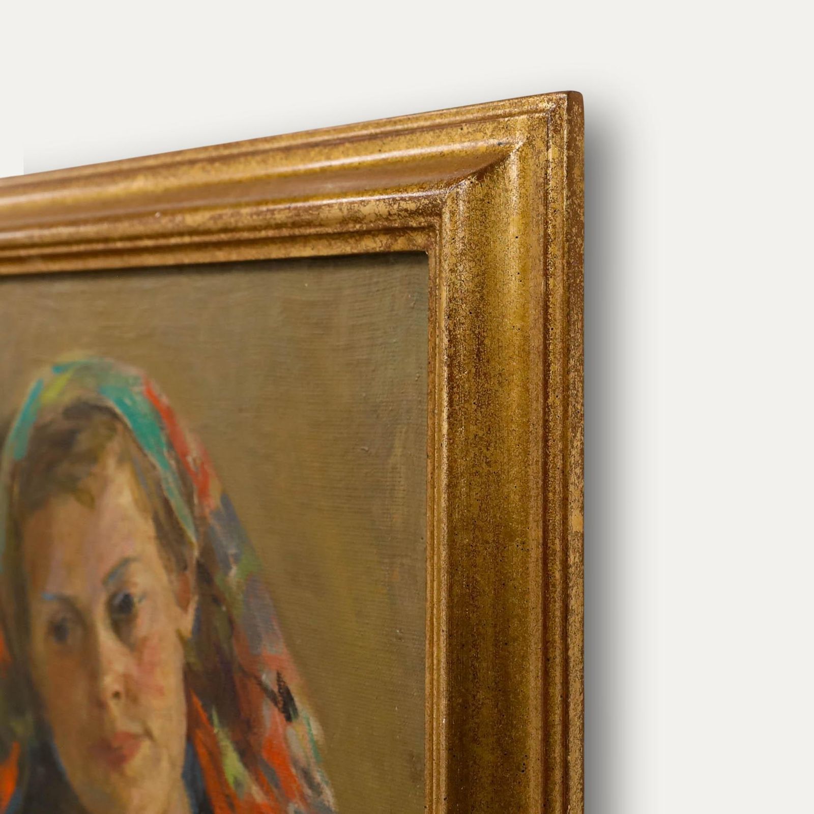 Vera Aleksandrovna Lyubimova (1918 2010)   Framed Oil, Woman In A Headscarf photo 650.0