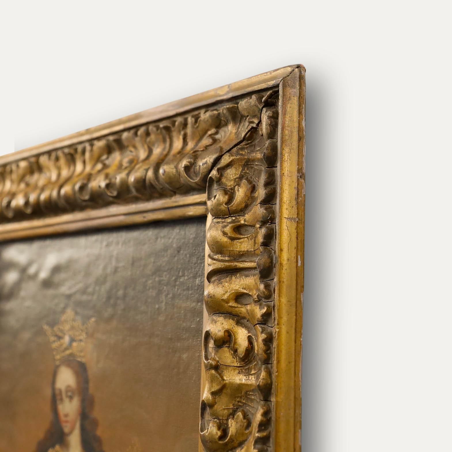 Cuzco School 19th Century Oil   Our Lady Of Mount Carmel photo 450.0