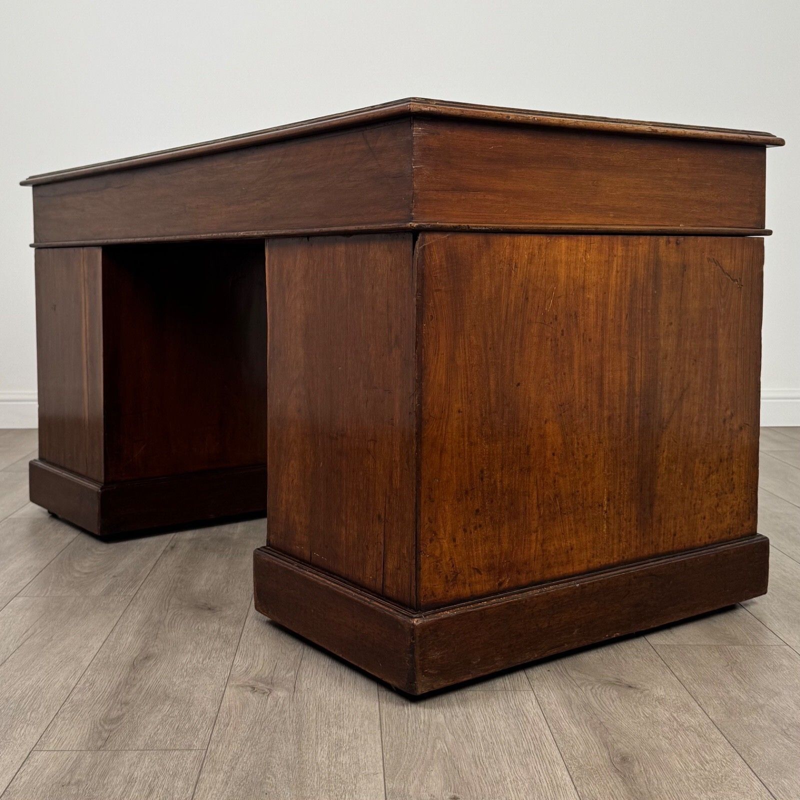 Antique 19th Century Fine Quality Pedestal Desk In Mahogany ( Ref Af 4114 ) photo vinterior