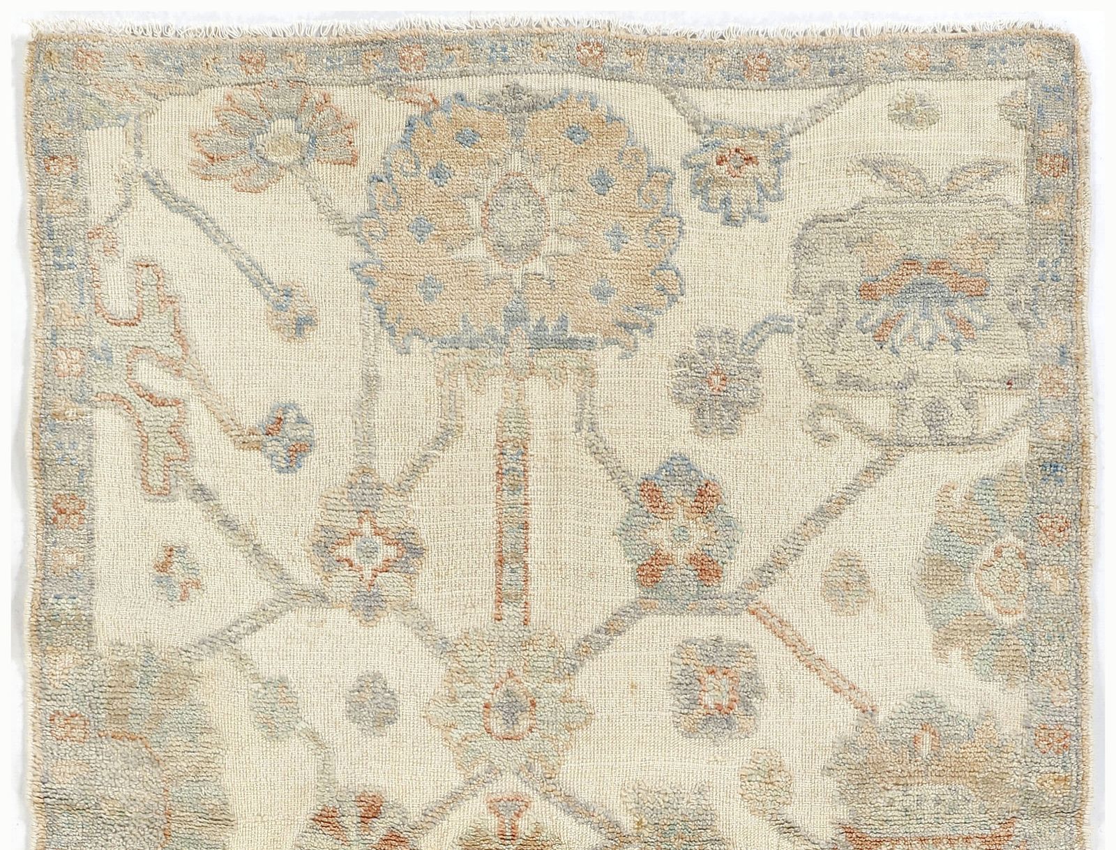 Turkish Oushak Hand Knotted Wool 4x6 Area Rug photo Textiles