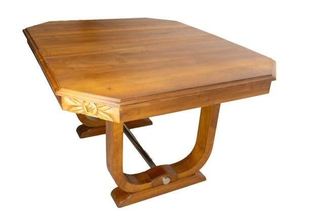 Dining Walnut Table With Central Extension Art Déco Period, Circa 1930 France photo 2646.0