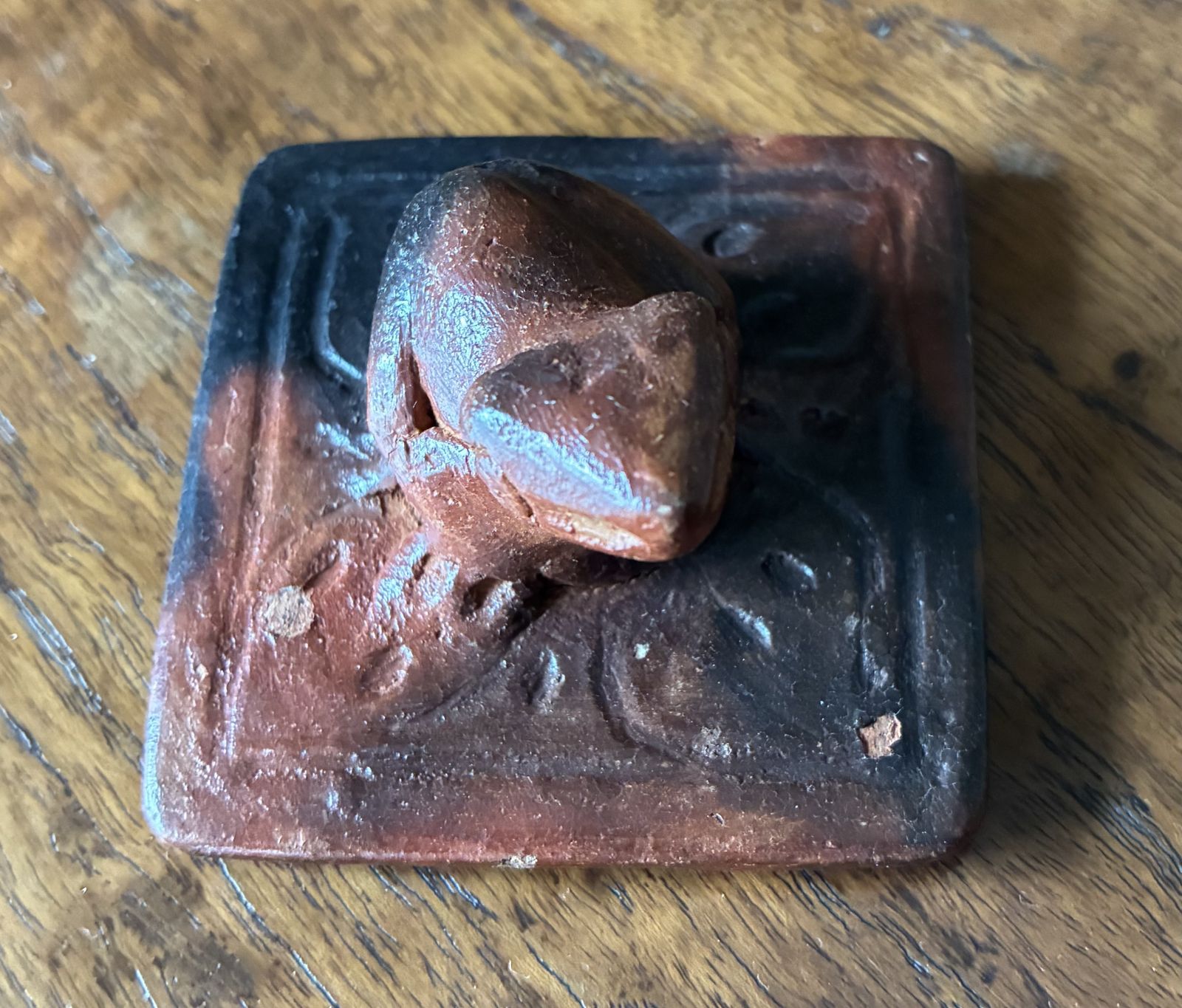 65.0 Vintage Sasak Pottery Spice Box    Lombok, Indonesia    Handcrafted Ceramic With Lidded Compartments photo