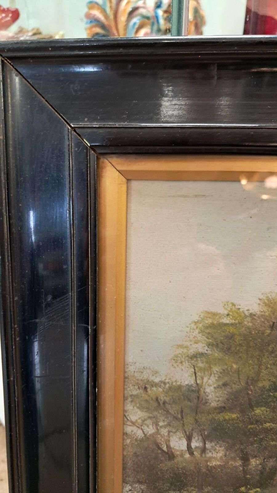 photo vinterior Victorian Oil On Board Set Of 3 Pastoral Scene Paintings   Original Frames (A/F)