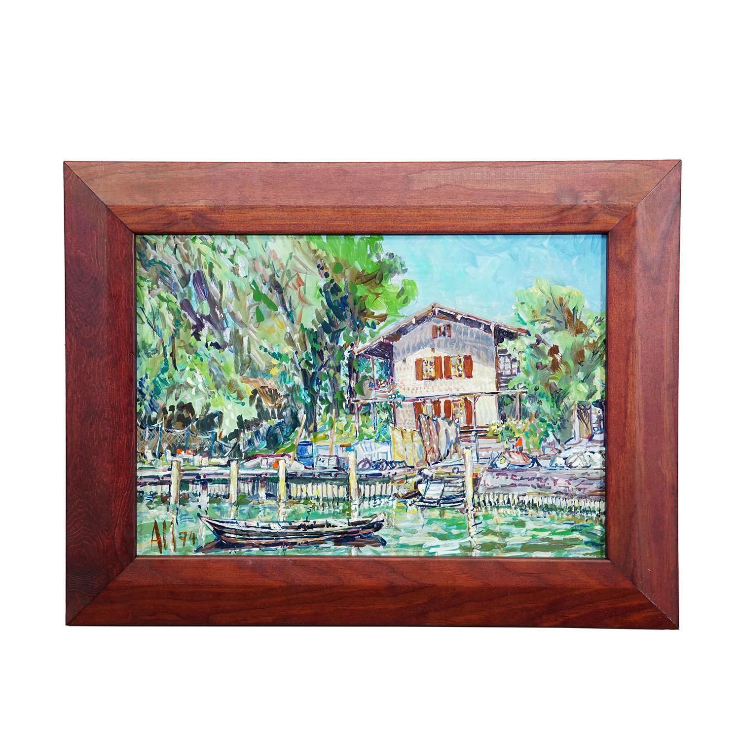 Oil Painting By Alexander Michael   Haeus'l Frauenchiemsee 1994 photo furniture