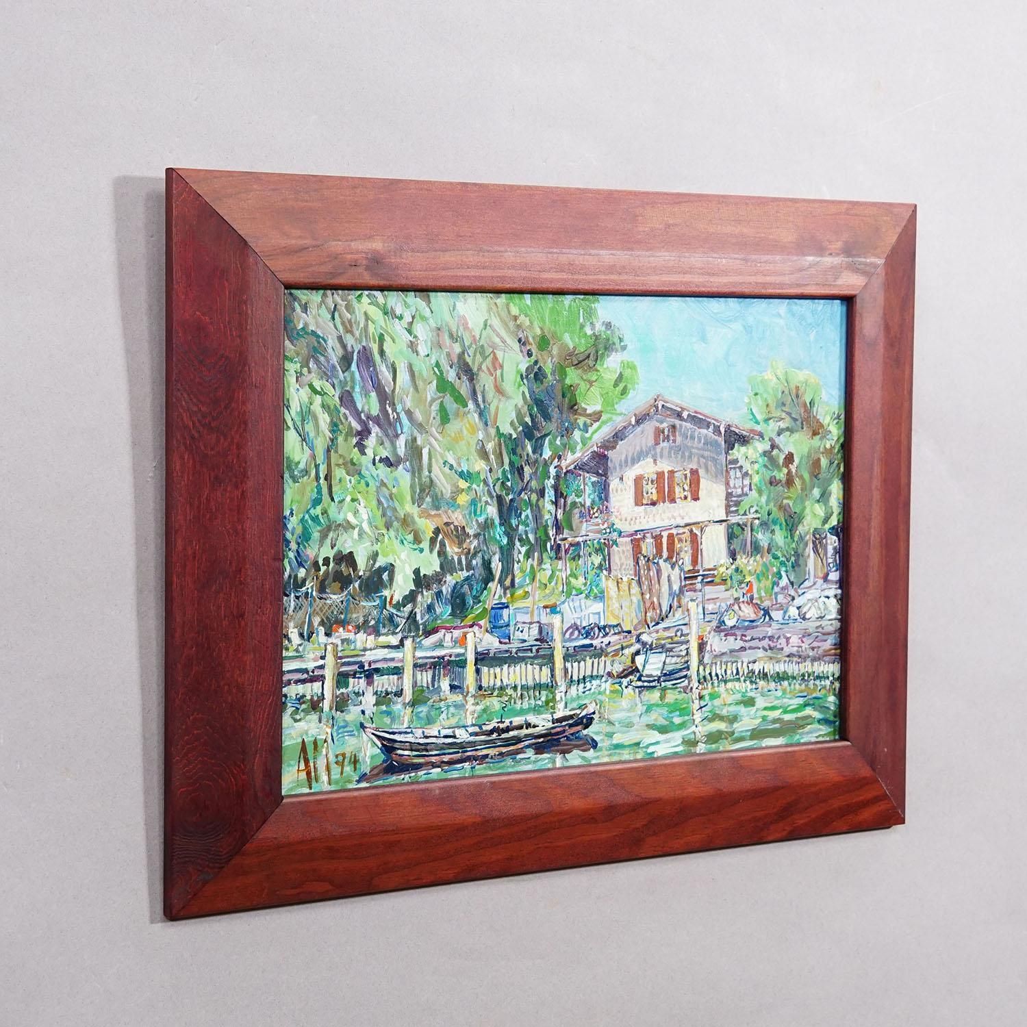 Oil Painting By Alexander Michael   Haeus'l Frauenchiemsee 1994 photo Art