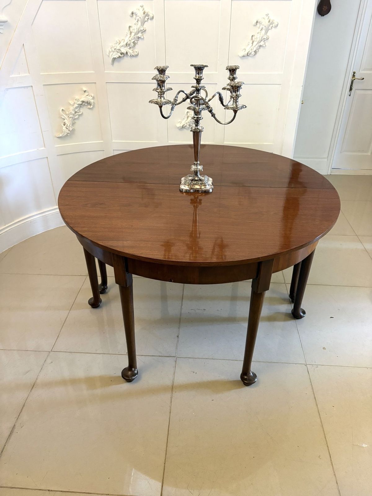 Antique Rare Figured Mahogany Metamorphic Dining Table 12 Seater photo furniture
