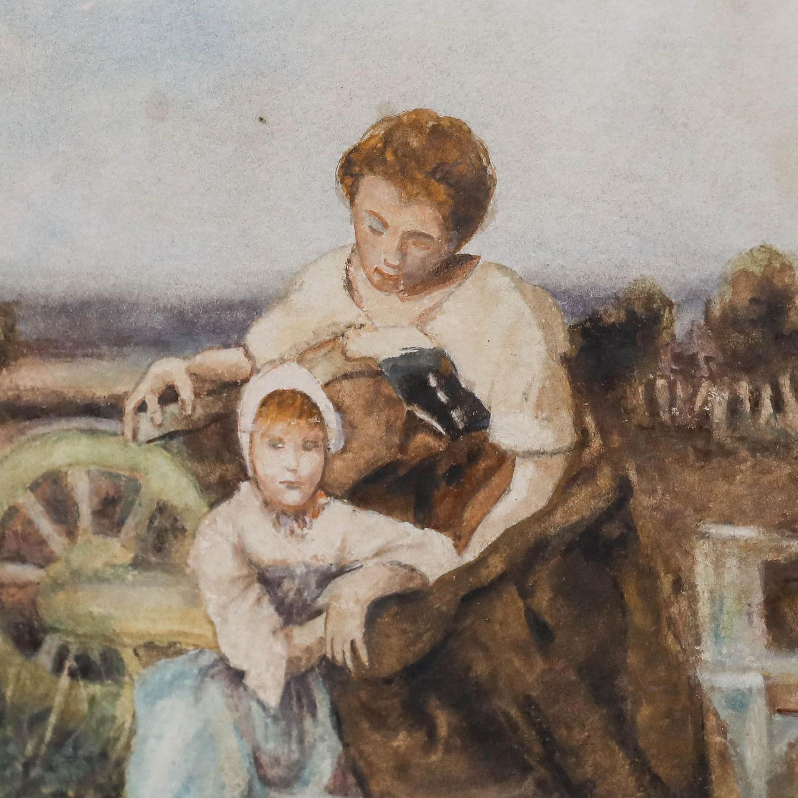 Circle Of William Lee Hankey (1869 1952)   Framed Watercolour, Seated In Field photo Art