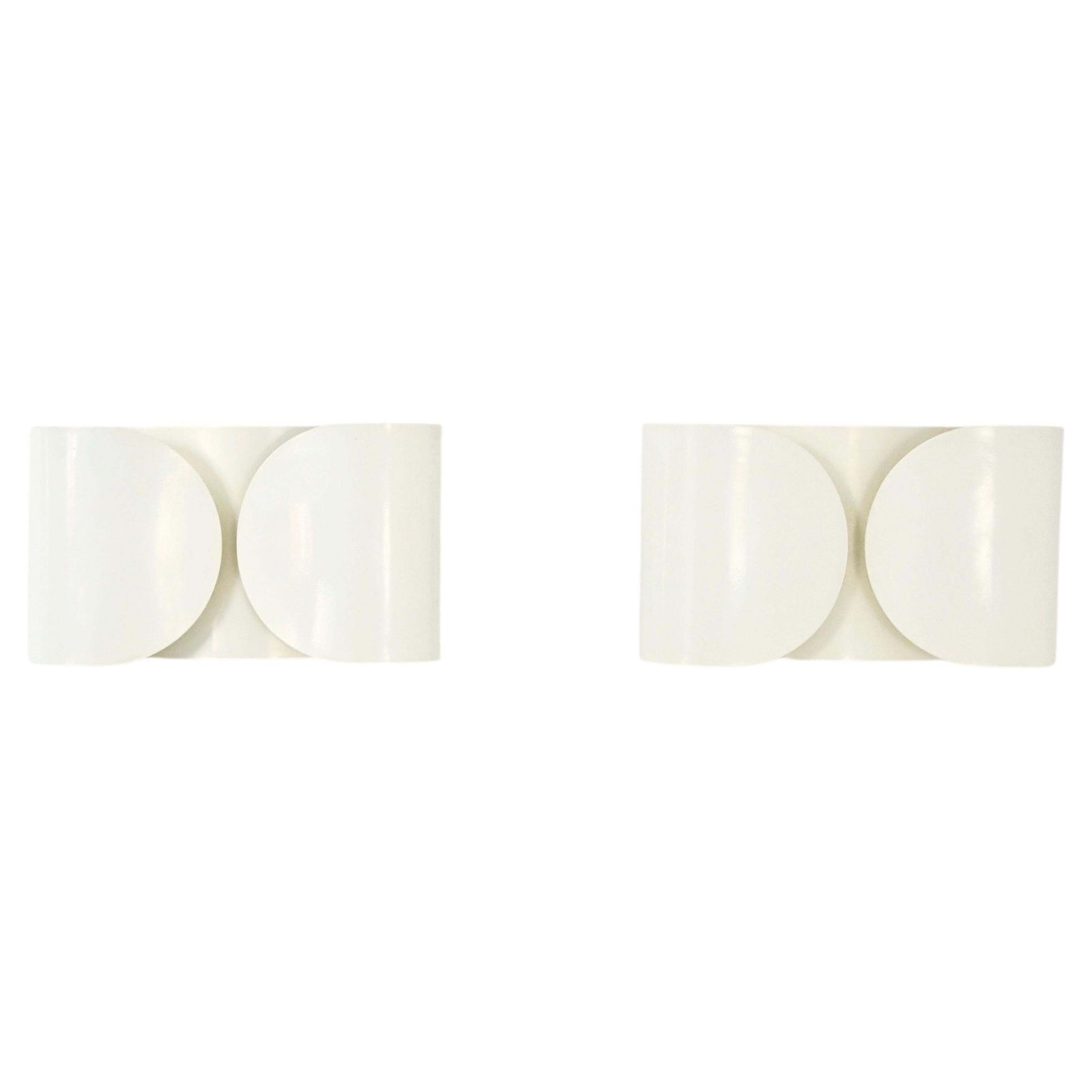 White Foglio Sconces By Tobia & Afra Scarpa For Flos, 1960s, Set Of 2