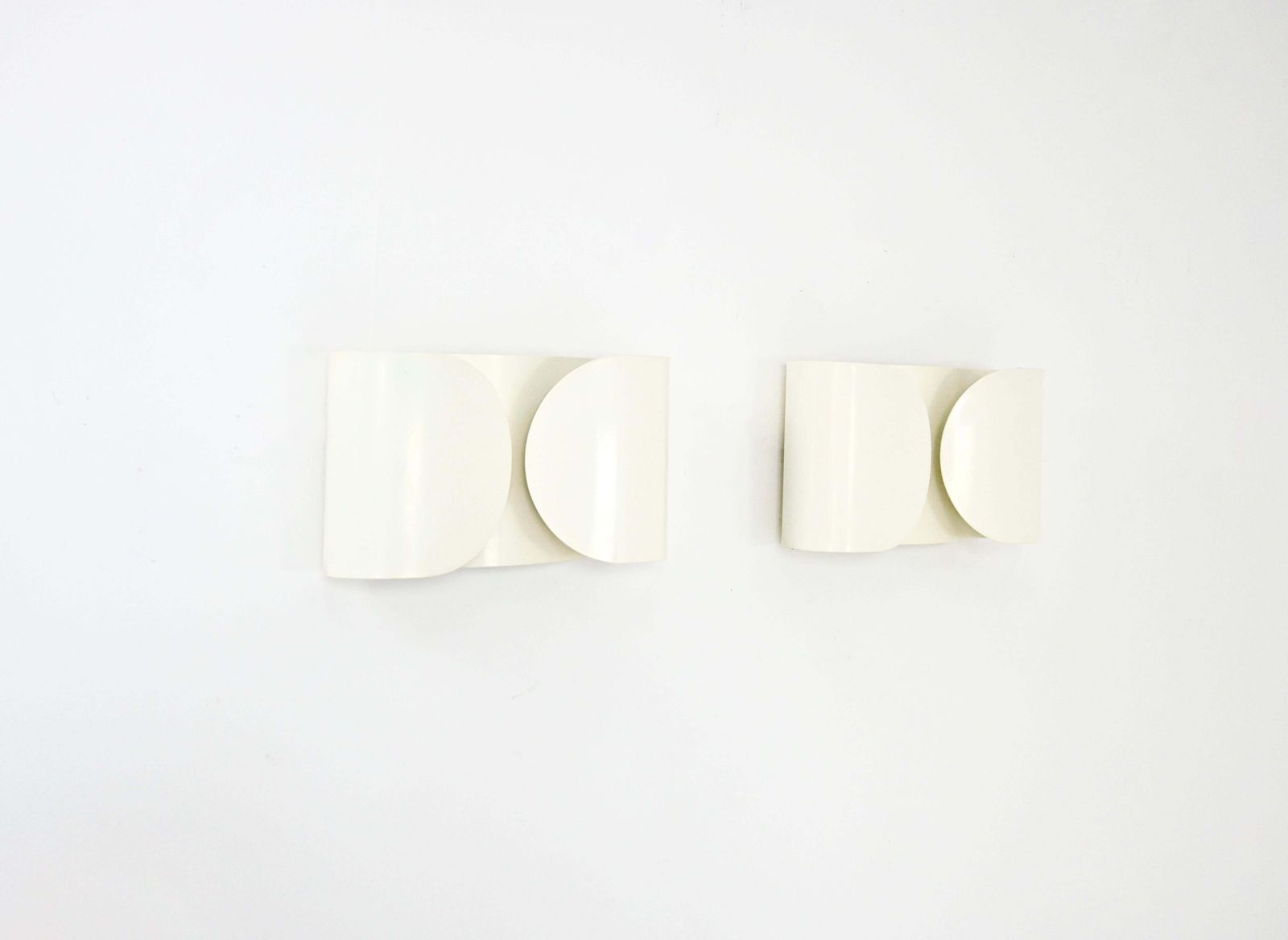 White Foglio Sconces By Tobia & Afra Scarpa For Flos, 1960s, Set Of 2 photo Lighting