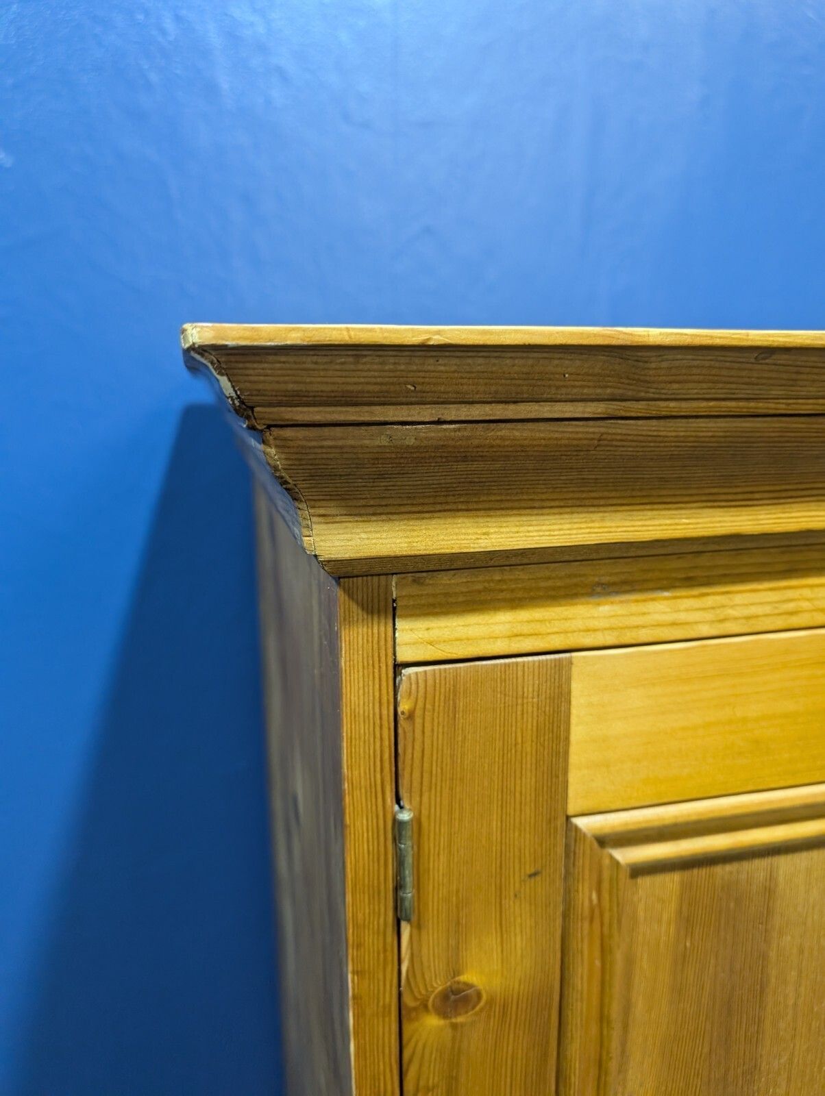 Vintage Pine Wardrobe Armoire Larder Linen Closet Bedroom Kitchen Drawers Chest. photo vintage