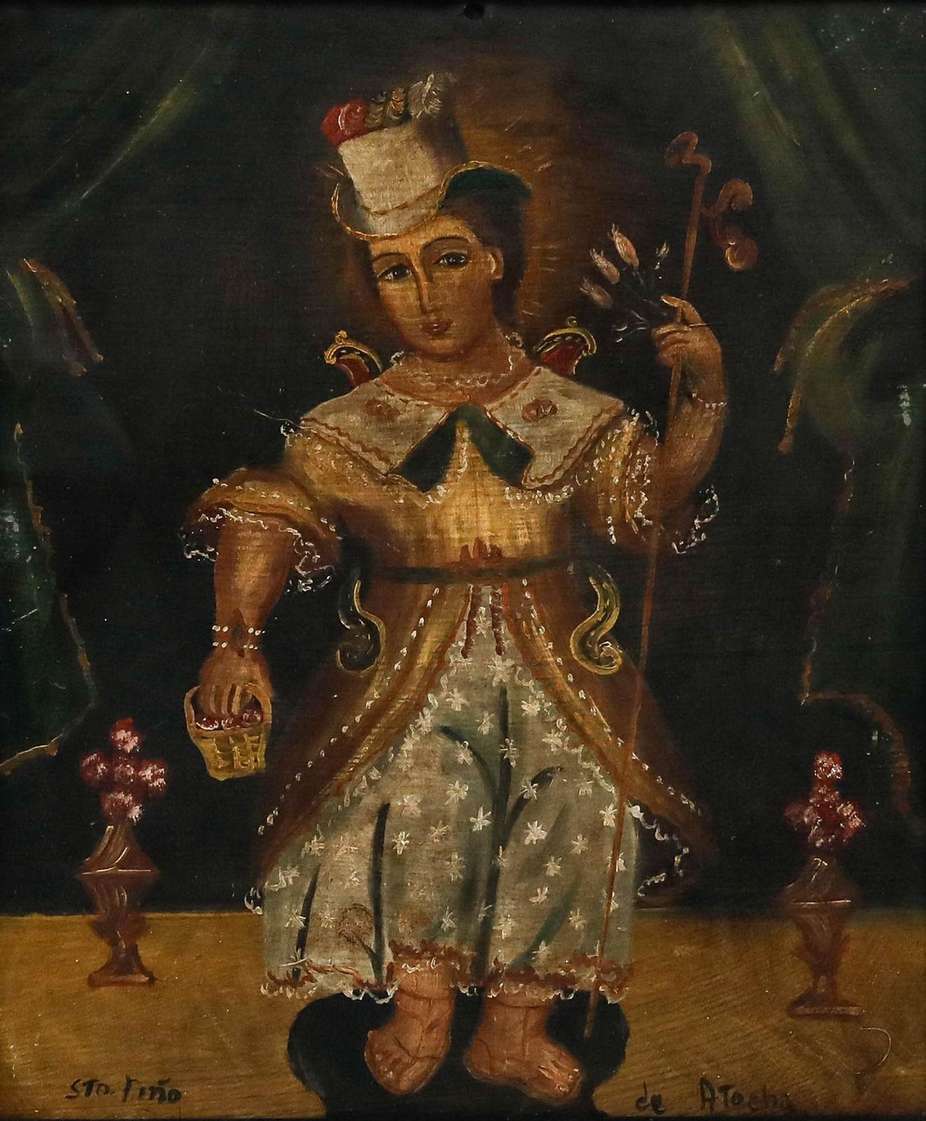 Cuzco School Early 20th Century Oil   Holy Child Of Atocha II photo furniture