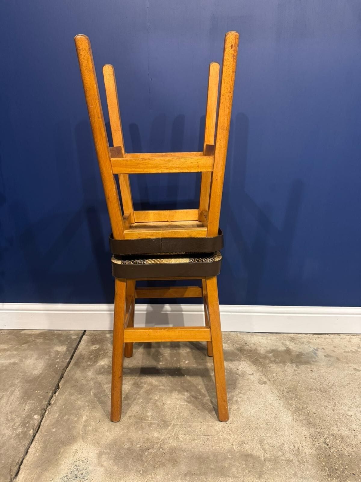 Vintage Kitchen Stool Mid Century Leatherette Seat 1950s Chic Boho English Maid. photo buy