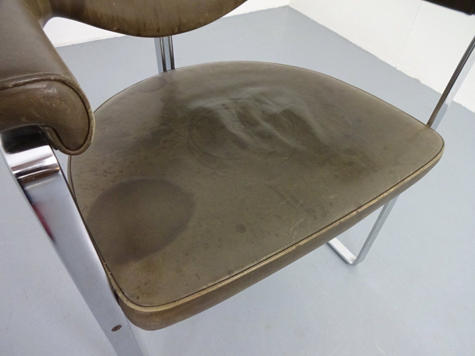 photo vinterior Model 6911 Armchair In Leather By Horst Brüning For Kill International, Germany, 1968