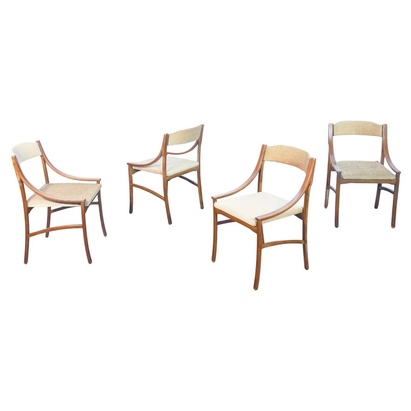 Set Of Four Chairs, Design By Silvio Cavatorta. Italy, 50s