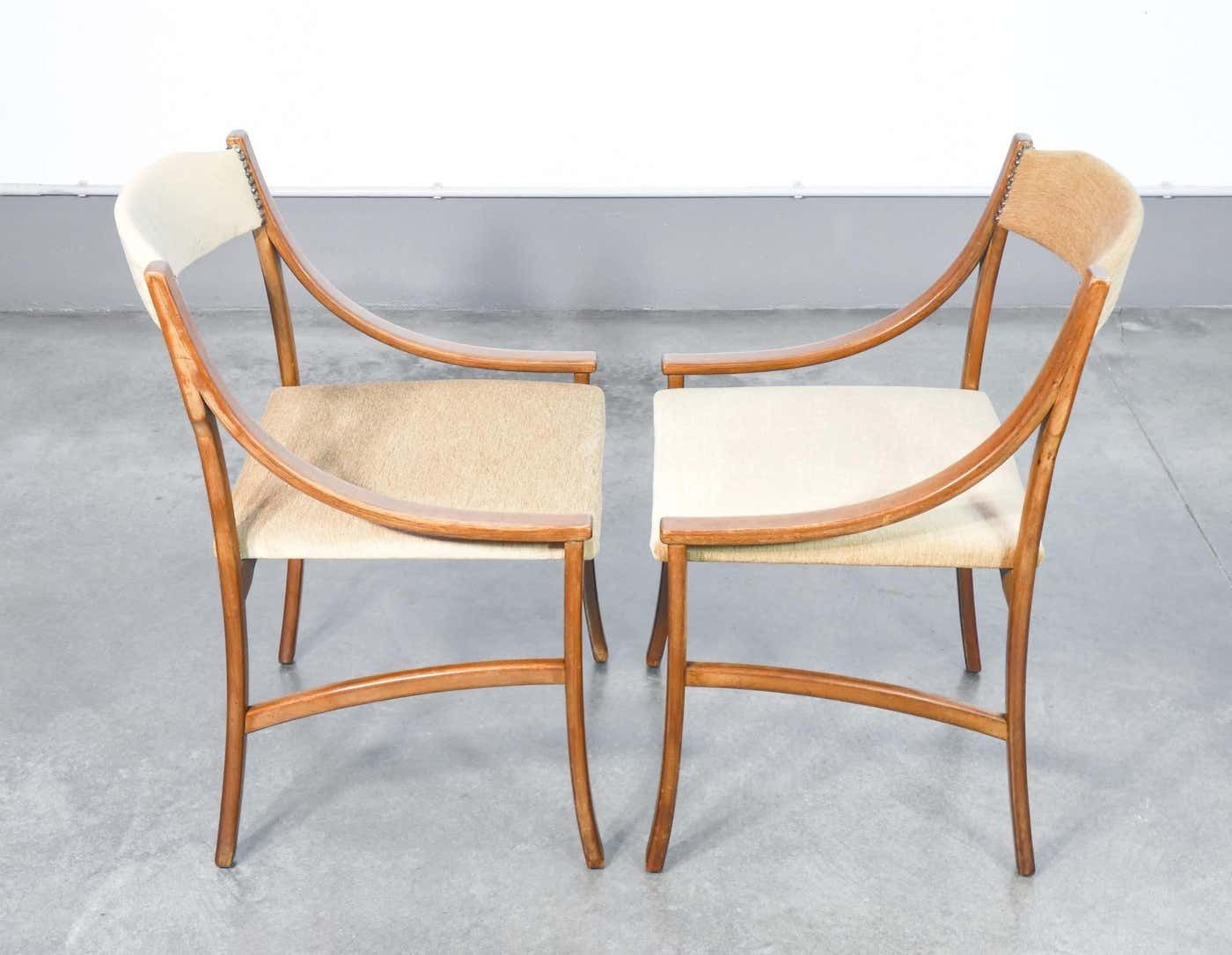Set Of Four Chairs, Design By Silvio Cavatorta. Italy, 50s photo Furniture
