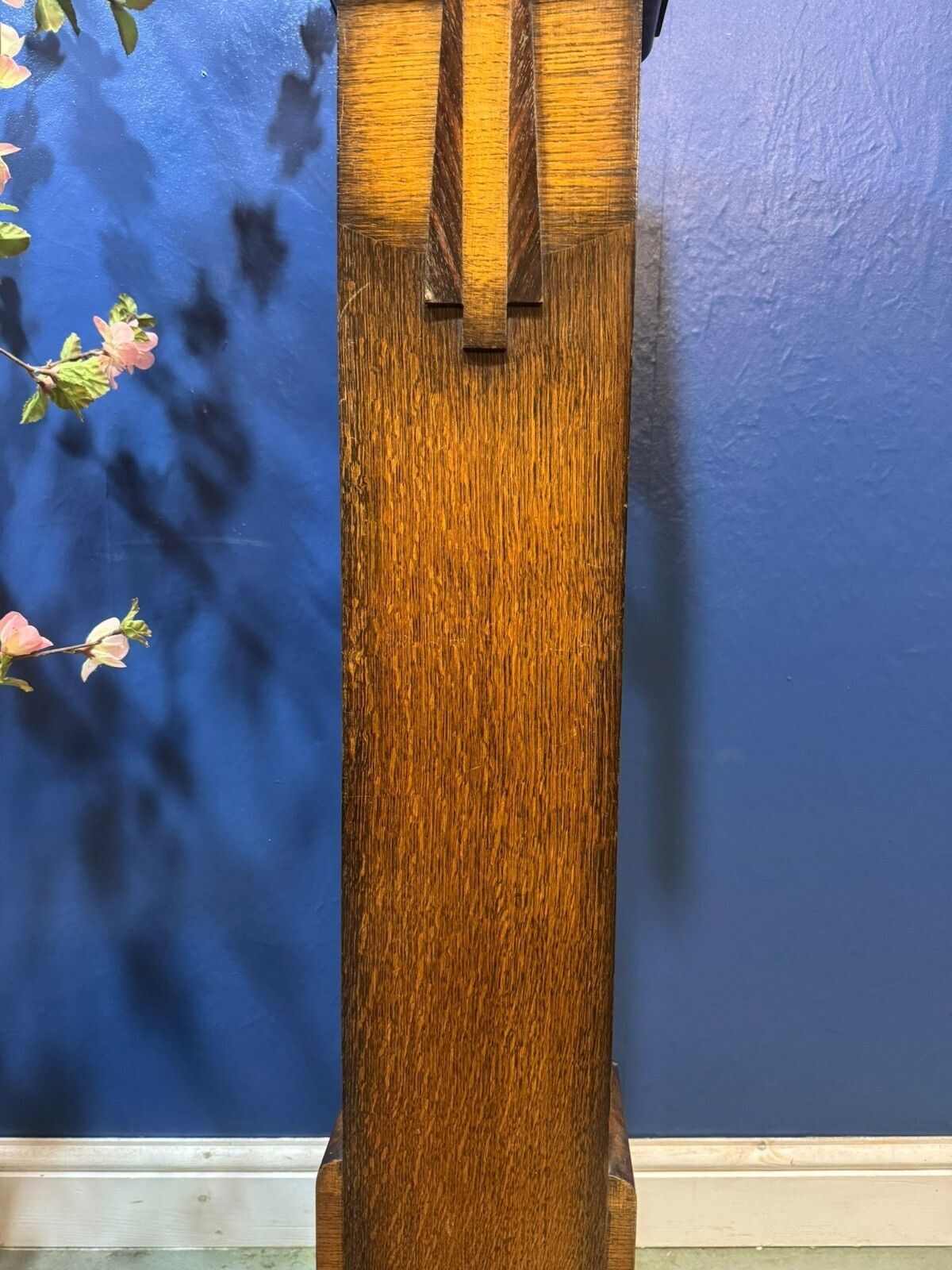 photo furniture Antique Art Deco Grandmother Clock Granddaughter Long Case Vintage Working.