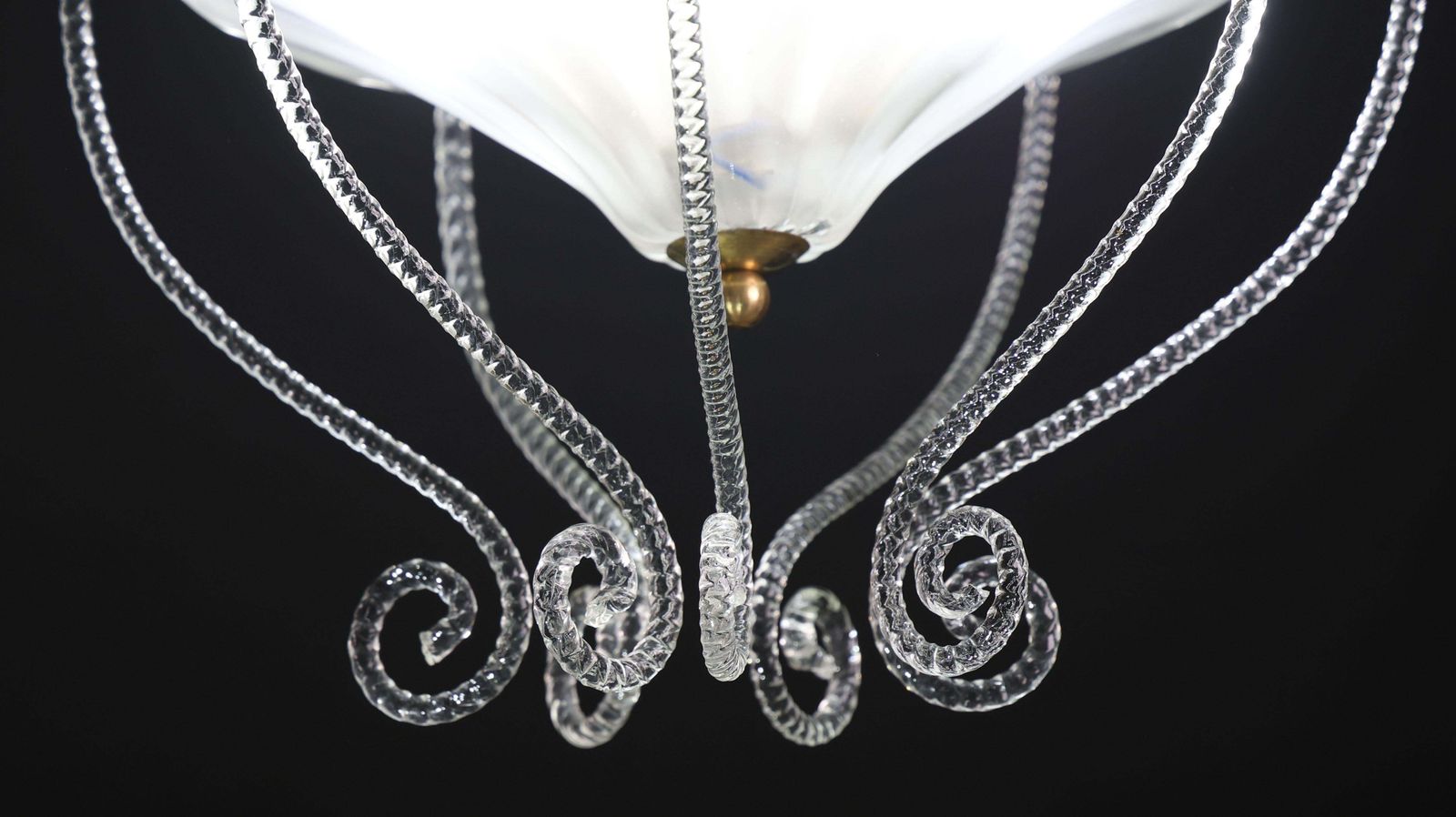2487.0 Art Decò Barovier E Toso "Fountain" Murano Glass Chandelier, 1950 photo