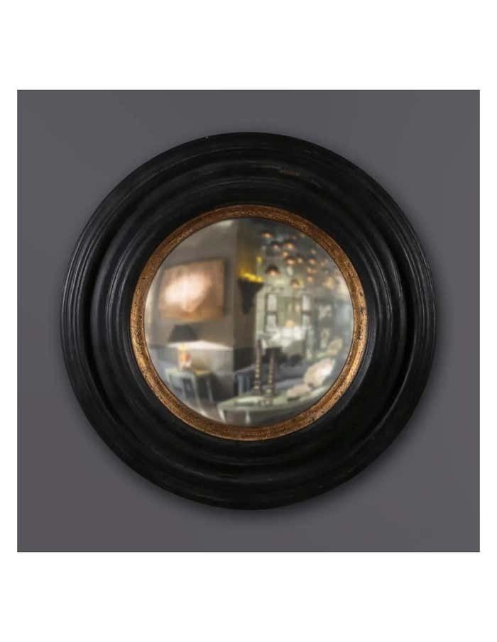 Set Of 3 Round Convex Witch Mirrors, 19th Century Flemish Style photo furniture