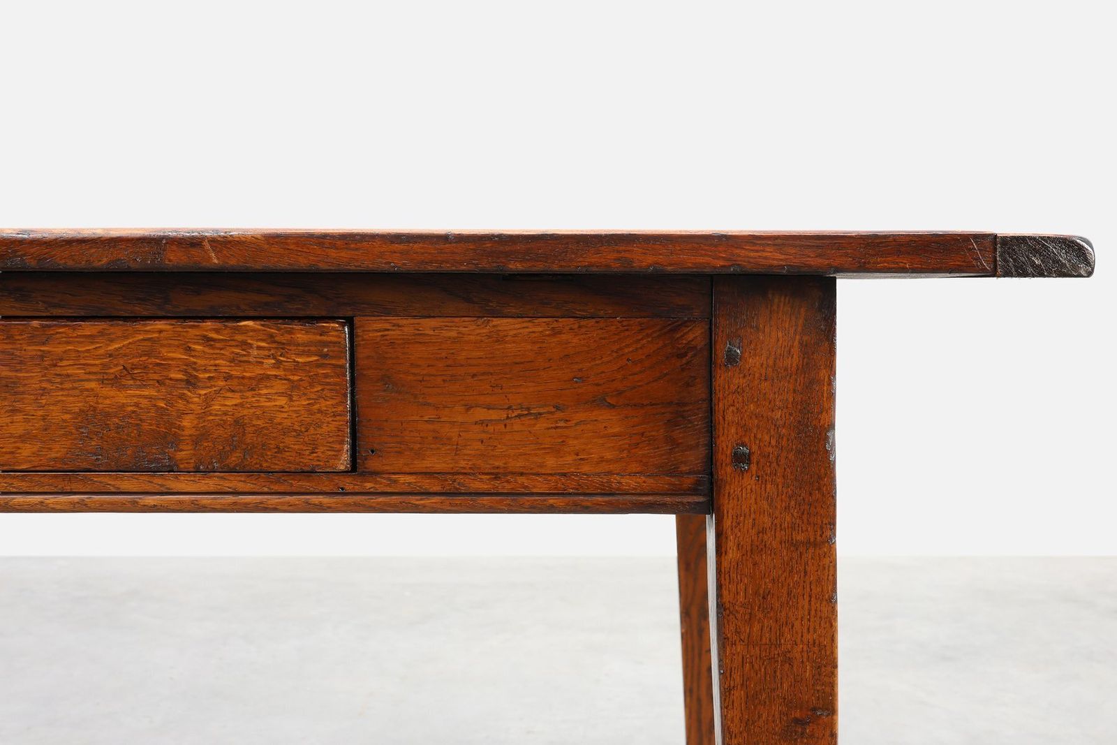 French Provincial Farmhouse Table In Oak, 1800s photo vintage
