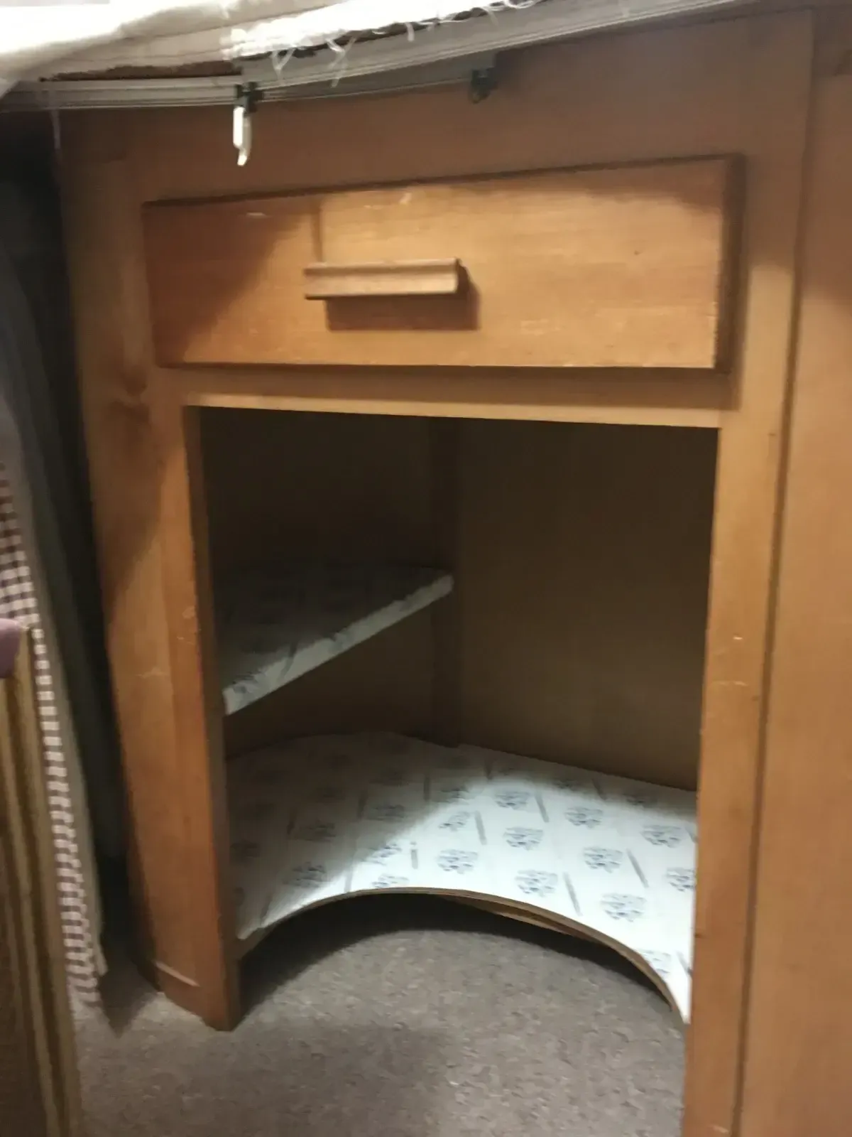 1930's Kidney Shaped Skirted Dressing Table W Trifold Mirror, Glass Top & Stool photo furniture