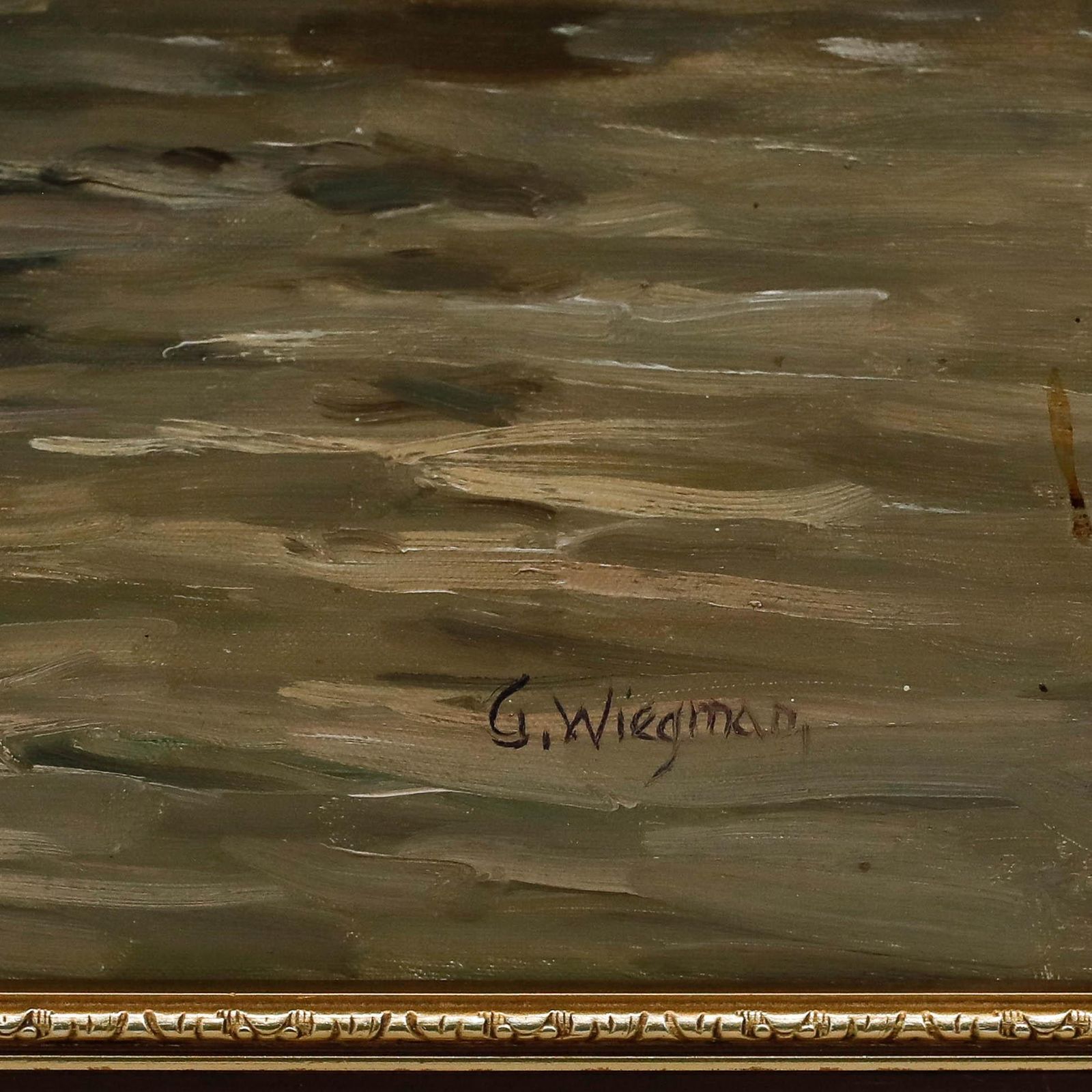 photo furniture Gerard Wiegman (1875 1964)   Mid 20th Century Oil, Loading The Cargo Ship