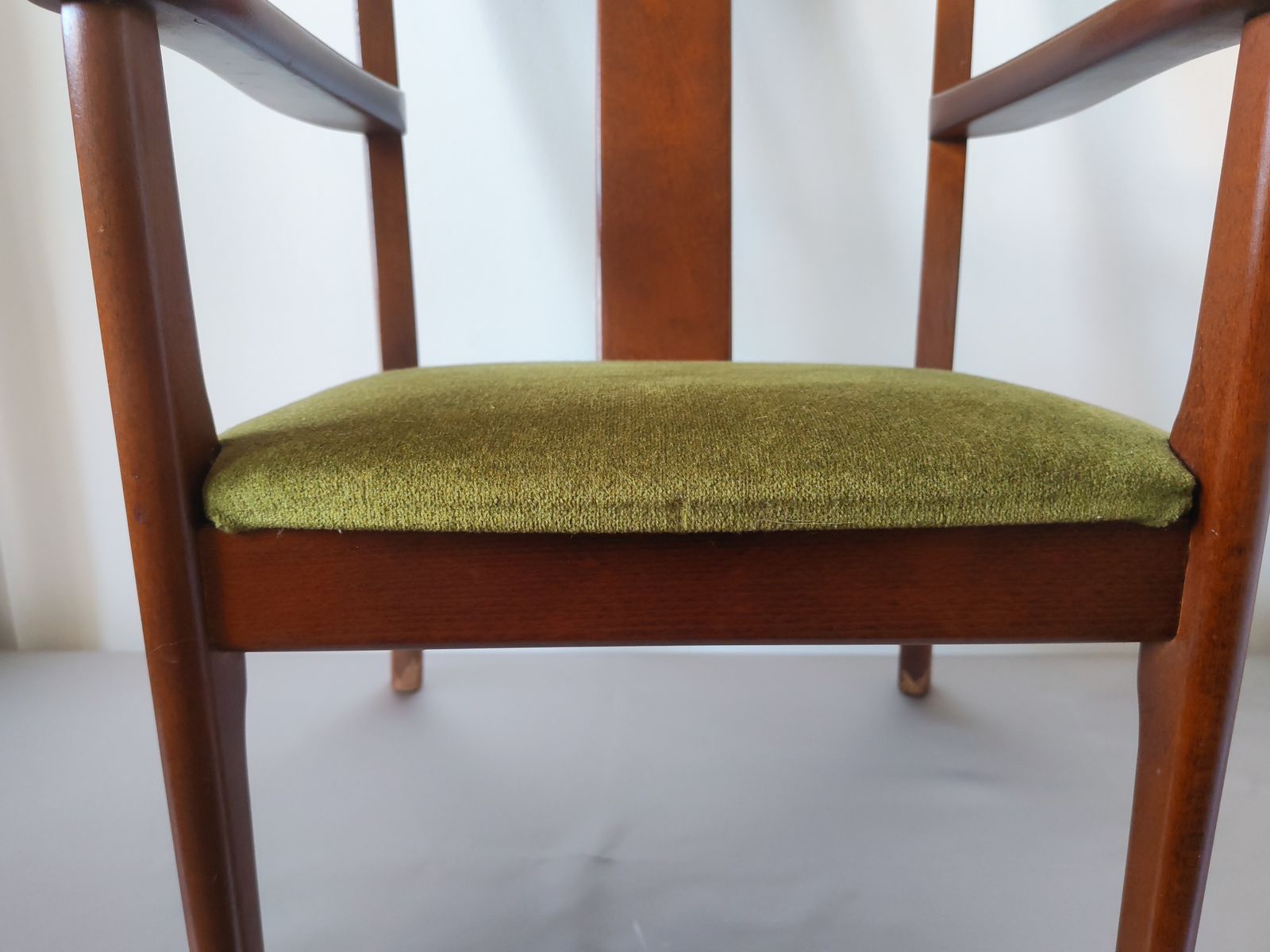 245.0 Rare Vintage Parker Knoll 'Pk 1108' Child's Armchair, Green Velvet, C.1985 photo