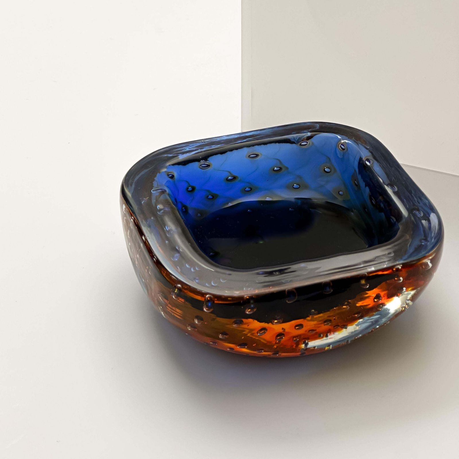 Murano Sommerso Glass Bowl Attributed To Fratelli Toso, 1960s photo for sale