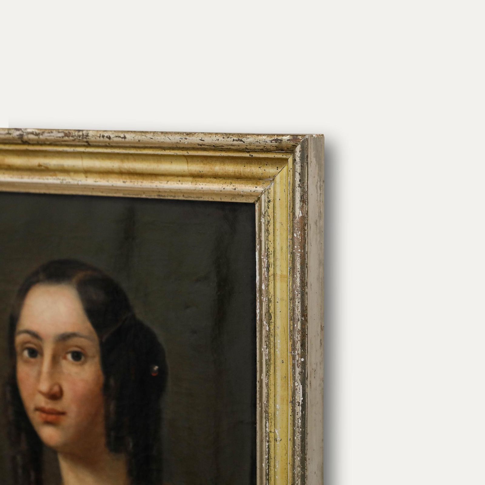Scandinavian School Early 19th Century Oil   Girl With Ringlets photo vinterior