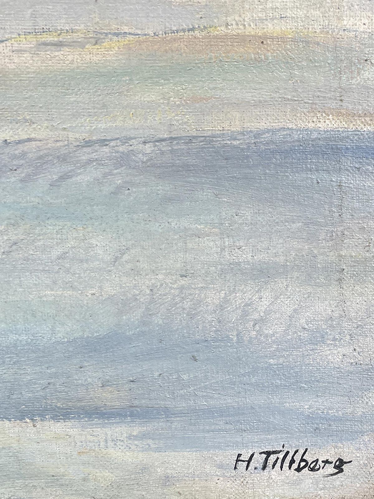 Snowy Alpine Landscape Oil On Canvas   Harald Tillberg photo furniture