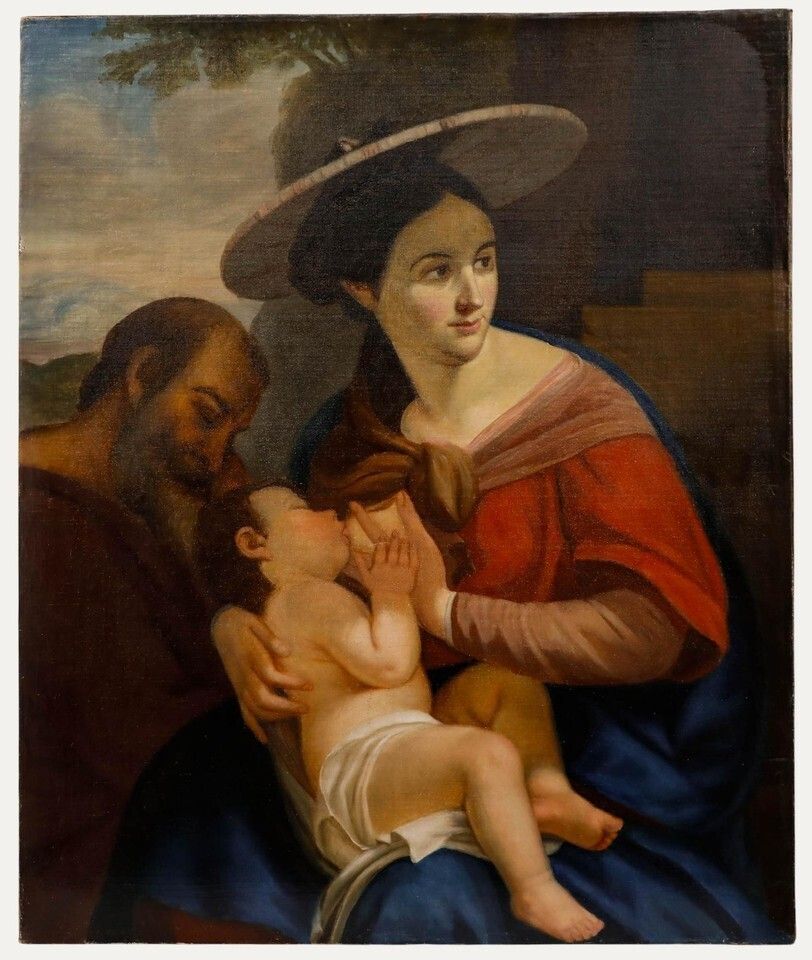 19th Century Oil   The Rest On The Flight Into Egypt