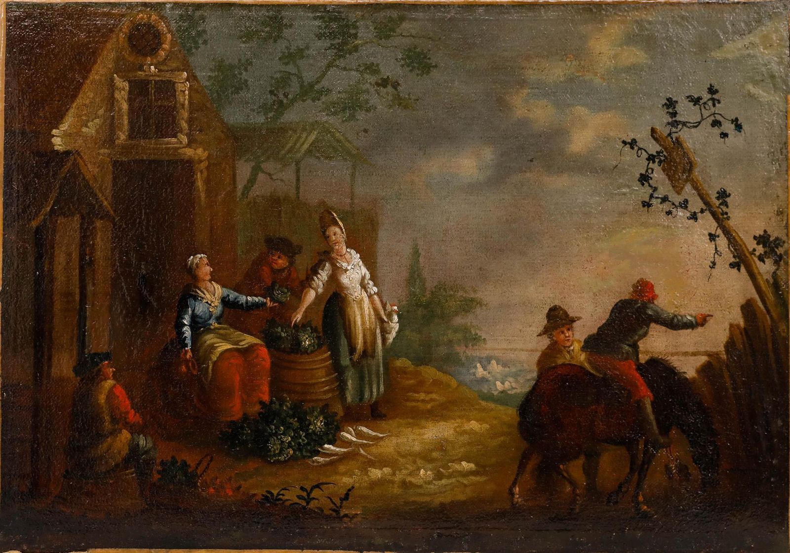 18th Century Oil   The Grocery Seller photo furniture