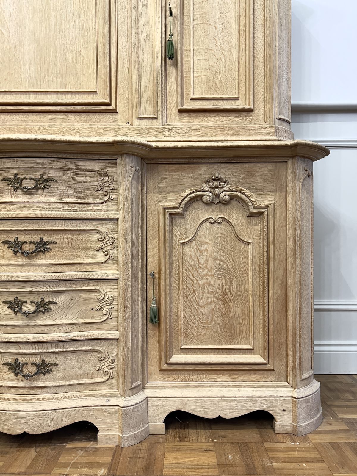 Large Antique Oak French Dresser Housekeepers Cupboard photo Furniture