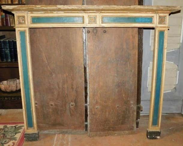 Lacquered Wood Fireplace Frame, Italy photo furniture