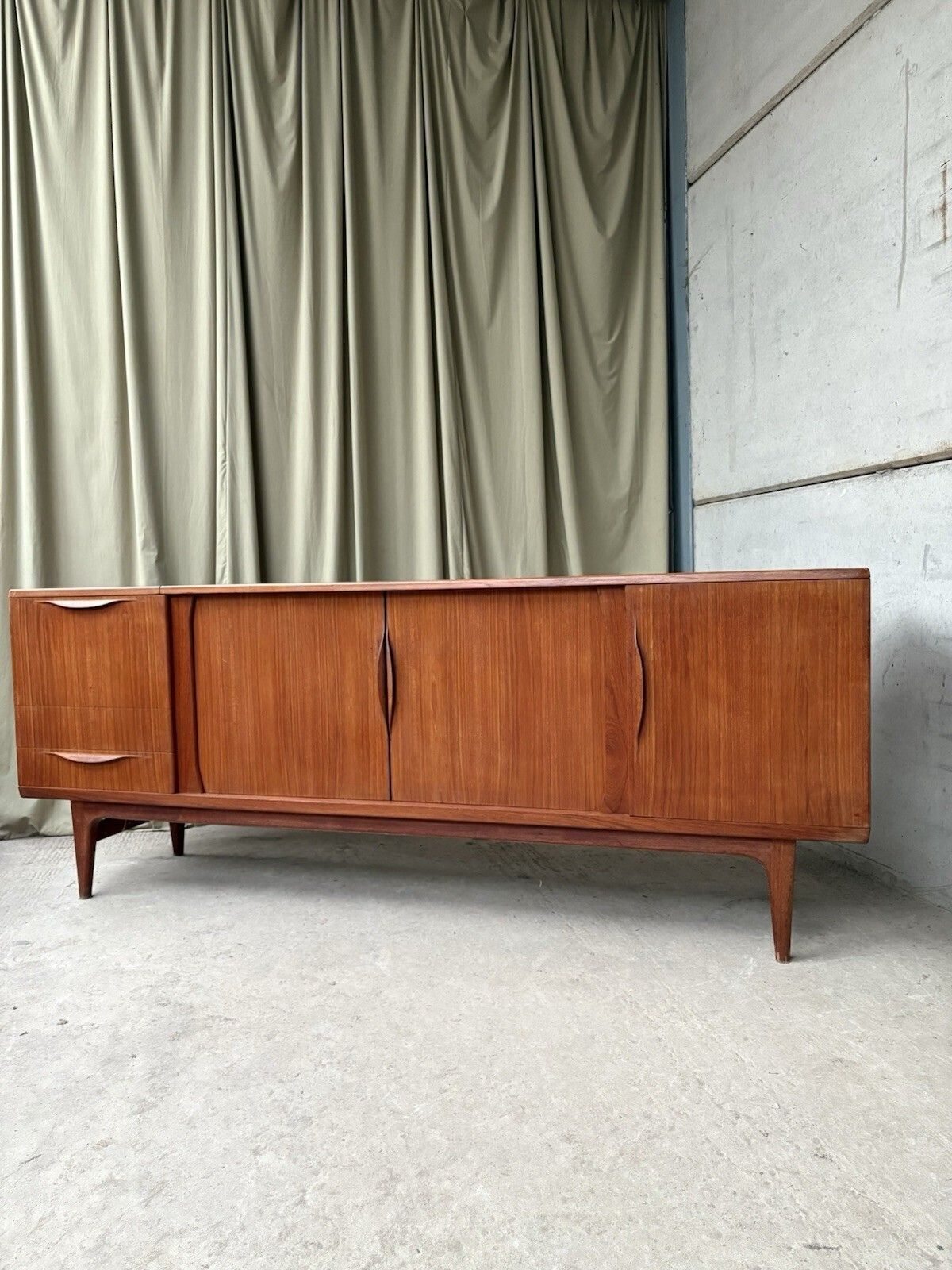 Vtg Mid Century Danish Large Teak Sideboard By Johannes Andersen Uldum R1144 photo Furniture
