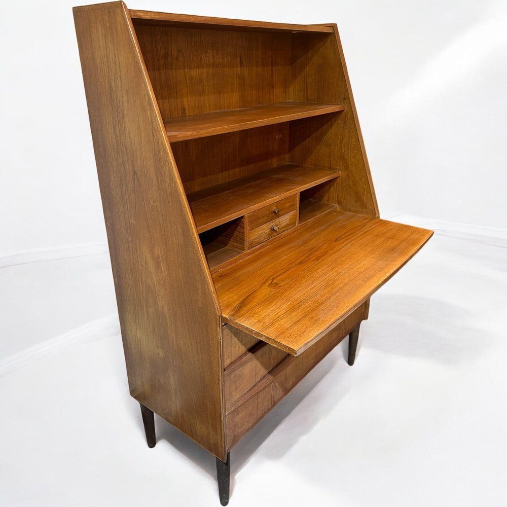 Scandinavian Secretaire In Teak, 1960s photo buy