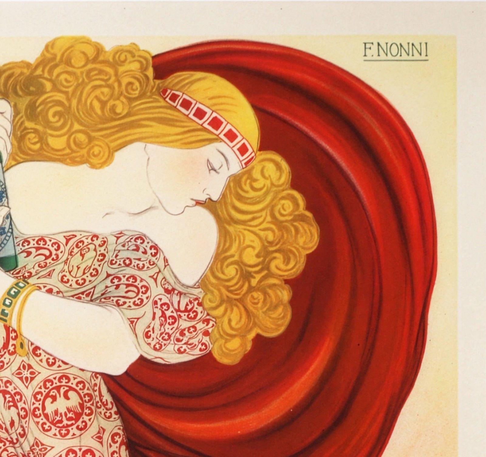 Fonte Meo C1910 Italian Advertising Poster, Francesco Nonni photo Art
