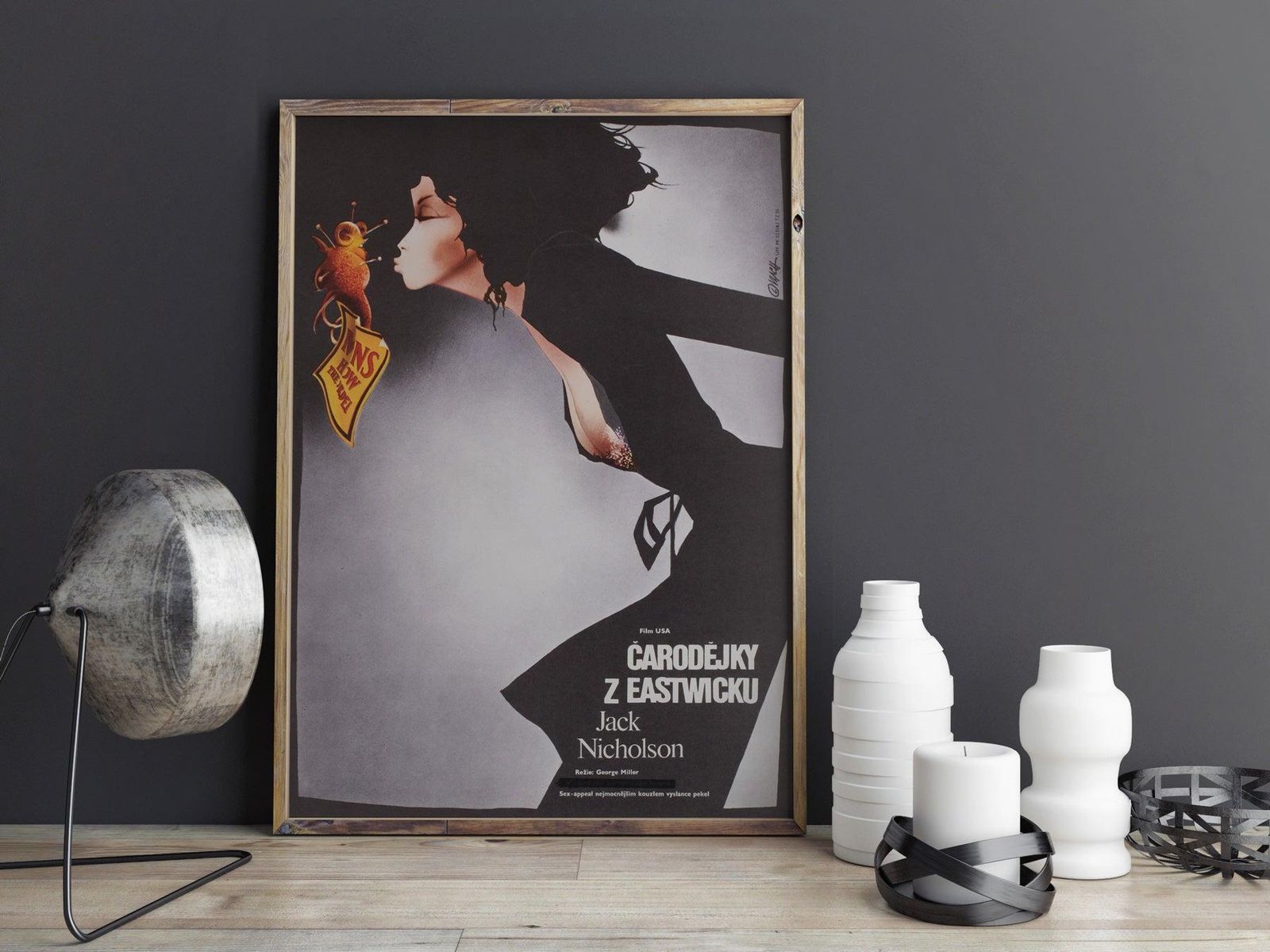 The Witches Of Eastwick 1989 Czech A3 Film Poster, Zdenek Vlach photo furniture