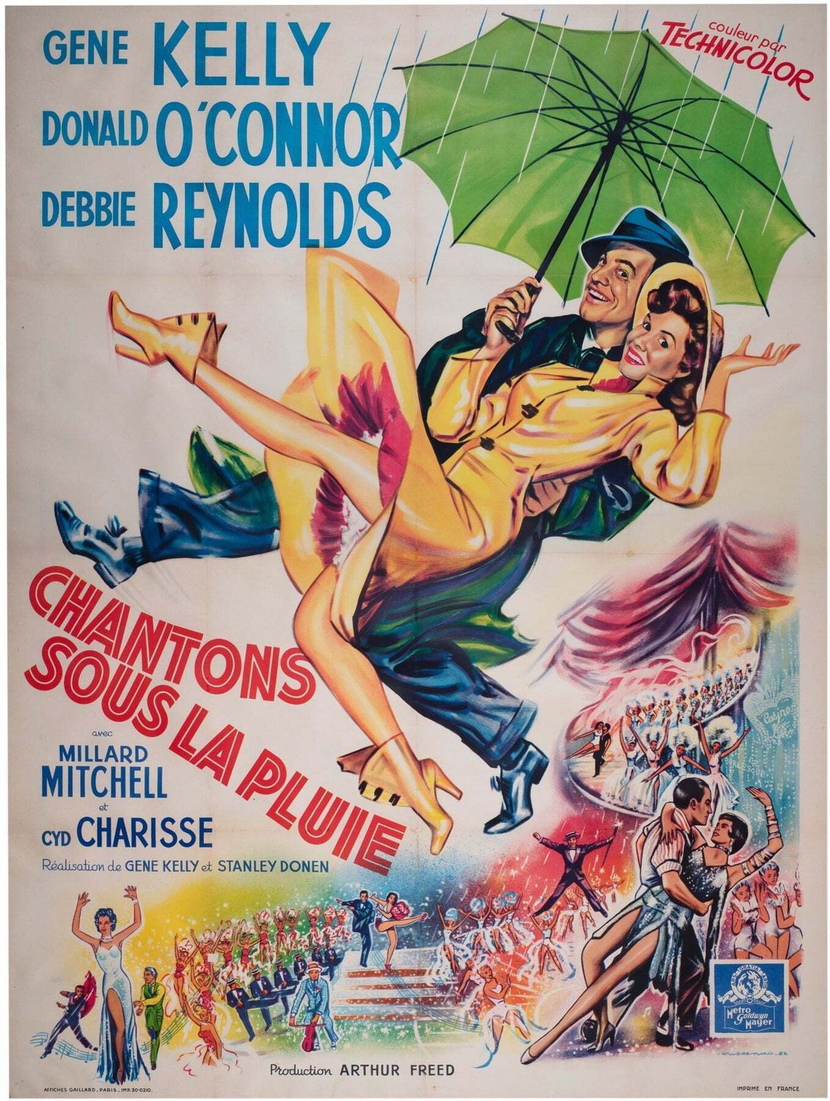 Singin' In The Rain 1952 French Grande Film Poster