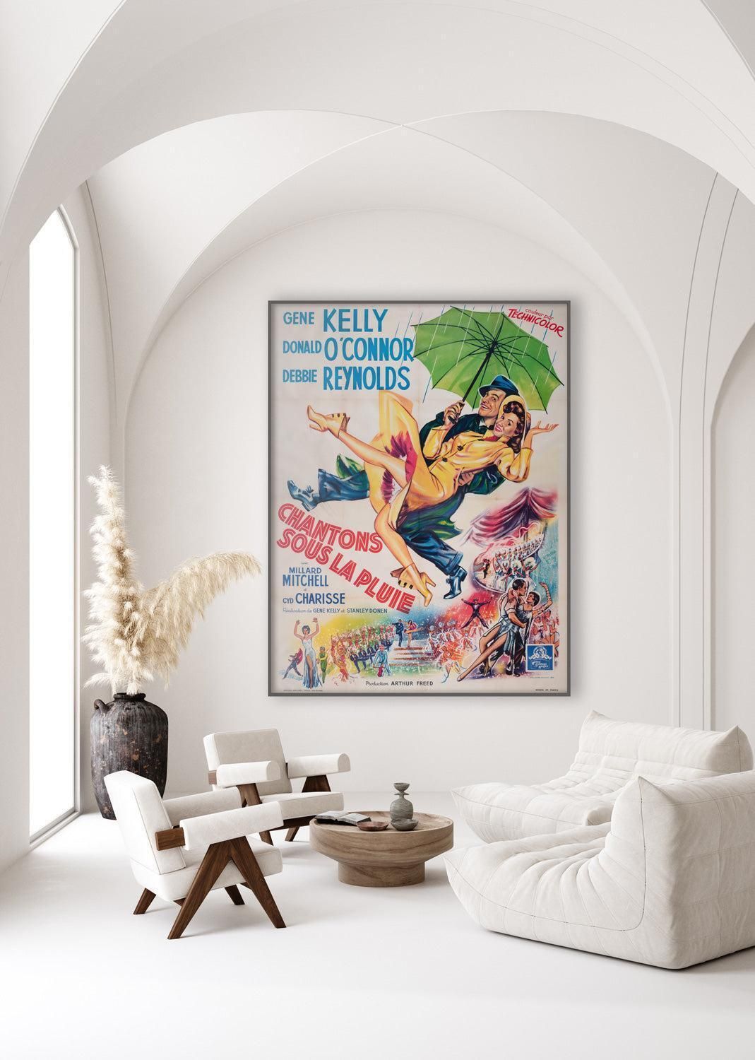 Singin' In The Rain 1952 French Grande Film Poster photo furniture