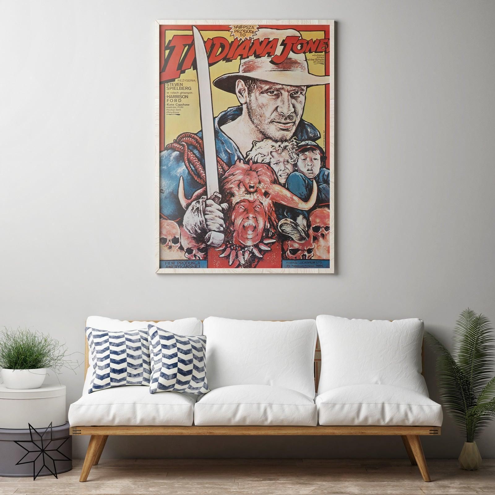 Indiana Jones And The Temple Of Doom 1985 Polish B1 Film Poster, Witold Dybowski photo furniture