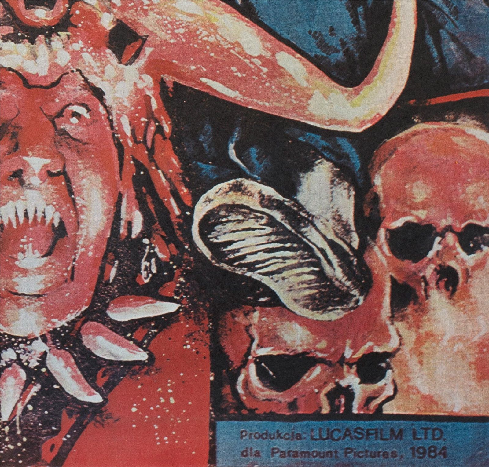 Indiana Jones And The Temple Of Doom 1985 Polish B1 Film Poster, Witold Dybowski photo vintage