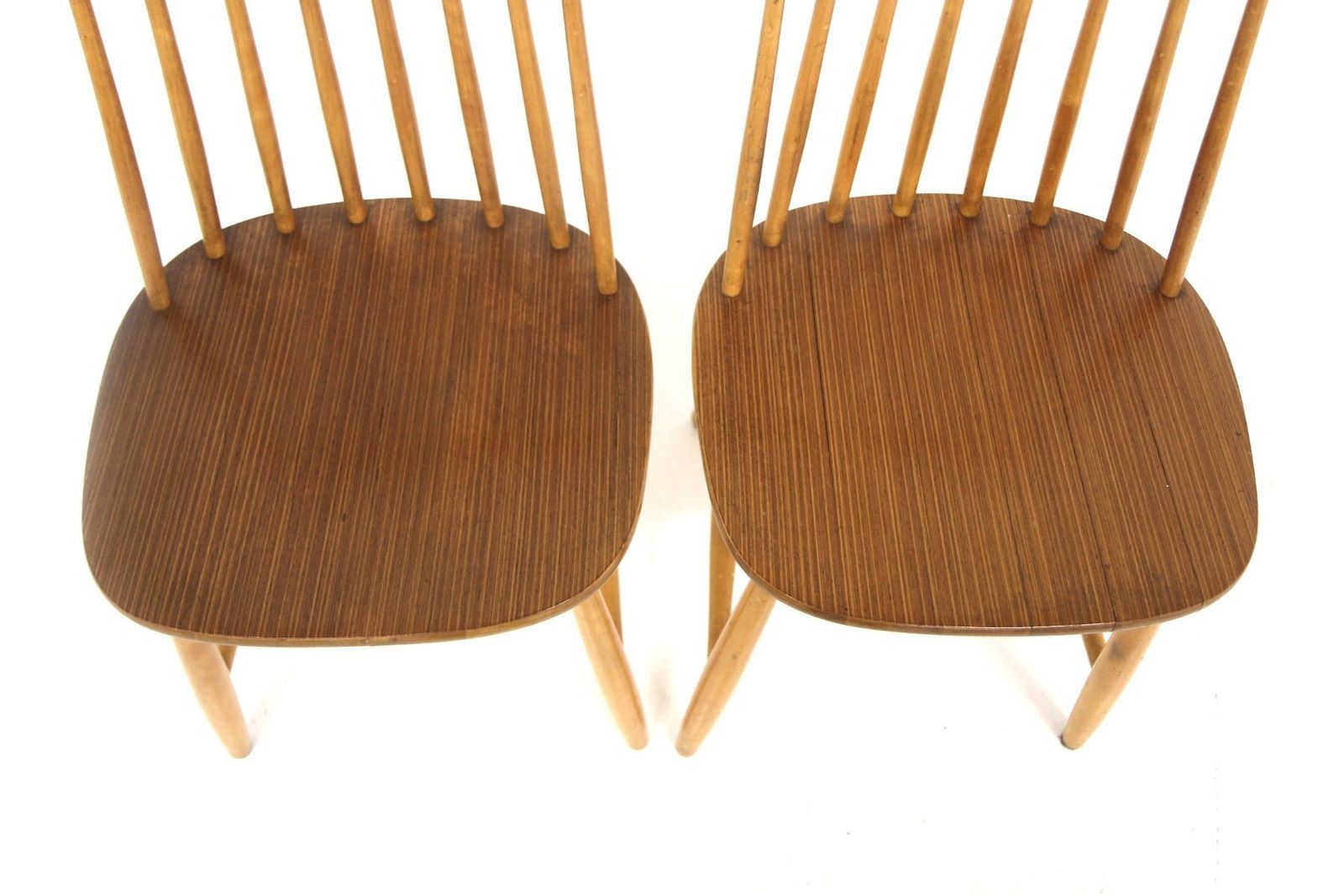 Scandinavian Teak Pinnstol Chairs By Nässjö Stolfabrik For Nesto, Sweden, 1960, Set Of 2 photo furniture