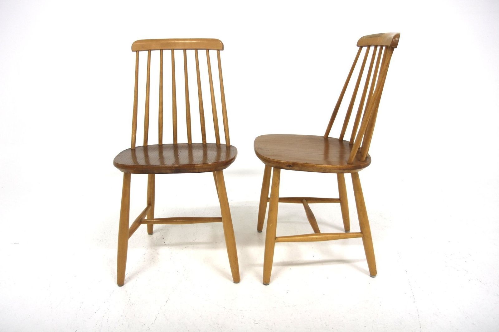 Scandinavian Teak Pinnstol Chairs By Nässjö Stolfabrik For Nesto, Sweden, 1960, Set Of 2 photo for sale