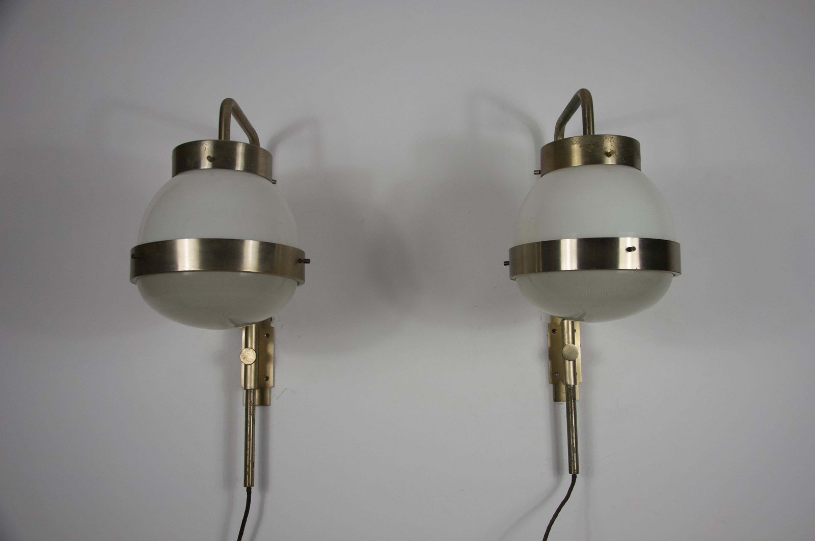 Pair Of Delta Wall Lamps By Sergio Mazza For Artemide, Italy, 1960s photo furniture