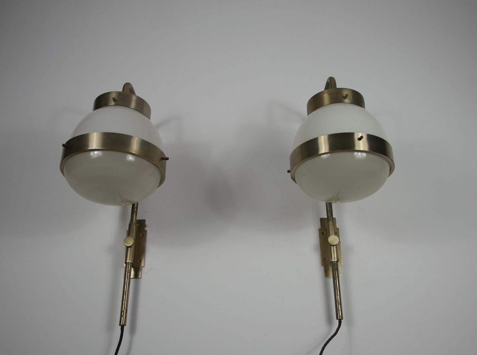 Pair Of Delta Wall Lamps By Sergio Mazza For Artemide, Italy, 1960s photo vinterior