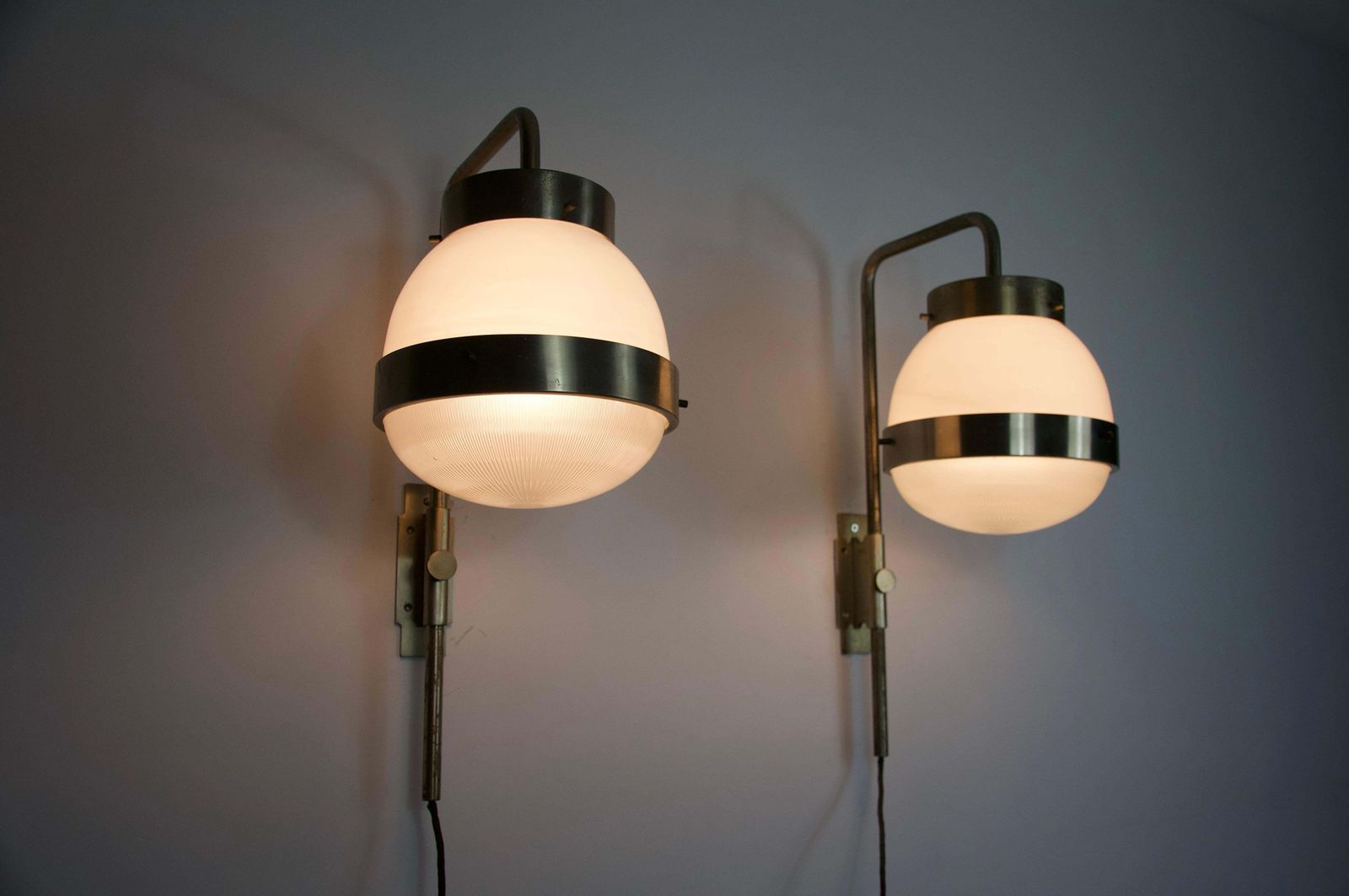 photo for sale Pair Of Delta Wall Lamps By Sergio Mazza For Artemide, Italy, 1960s