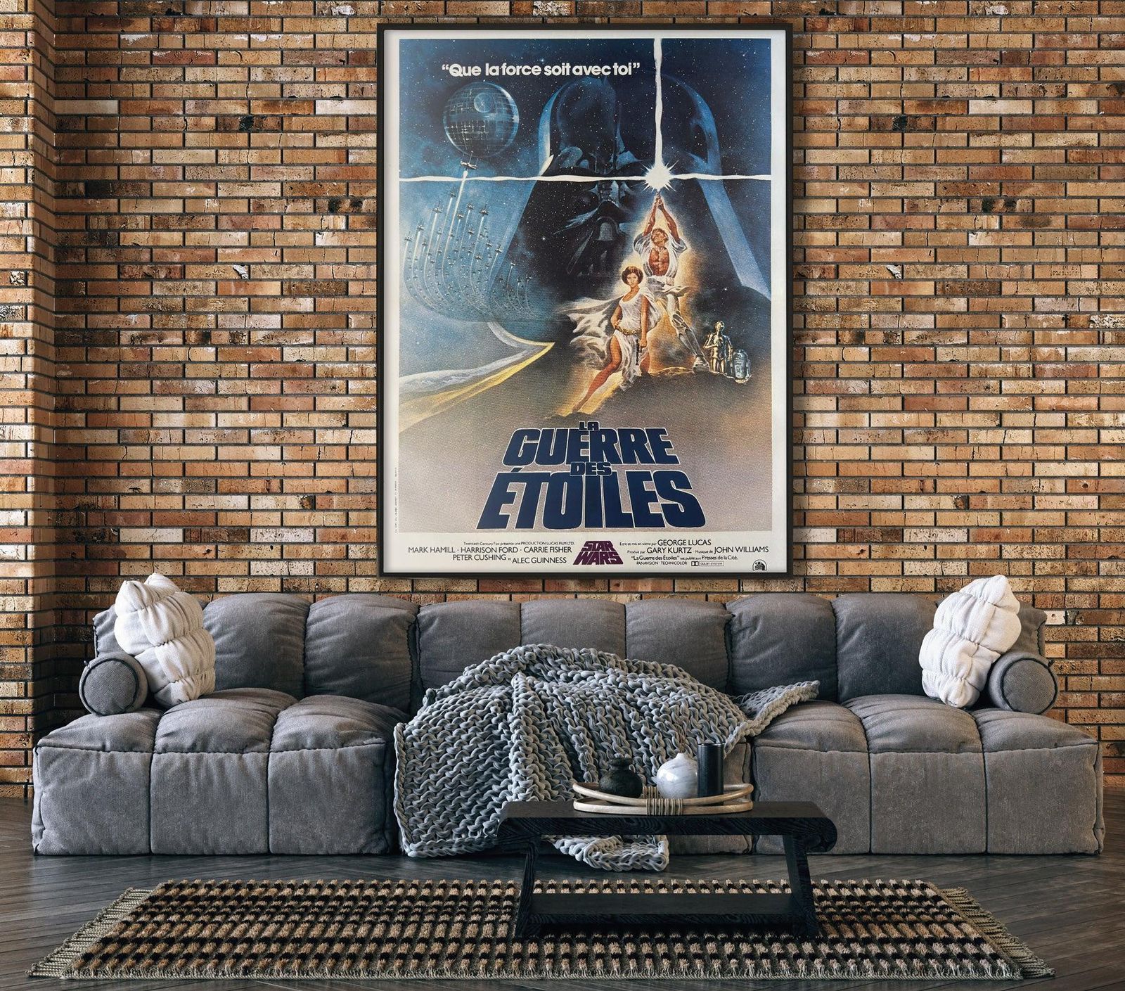 Star Wars 1977 French Grande Film Poster, Tom Jung photo furniture
