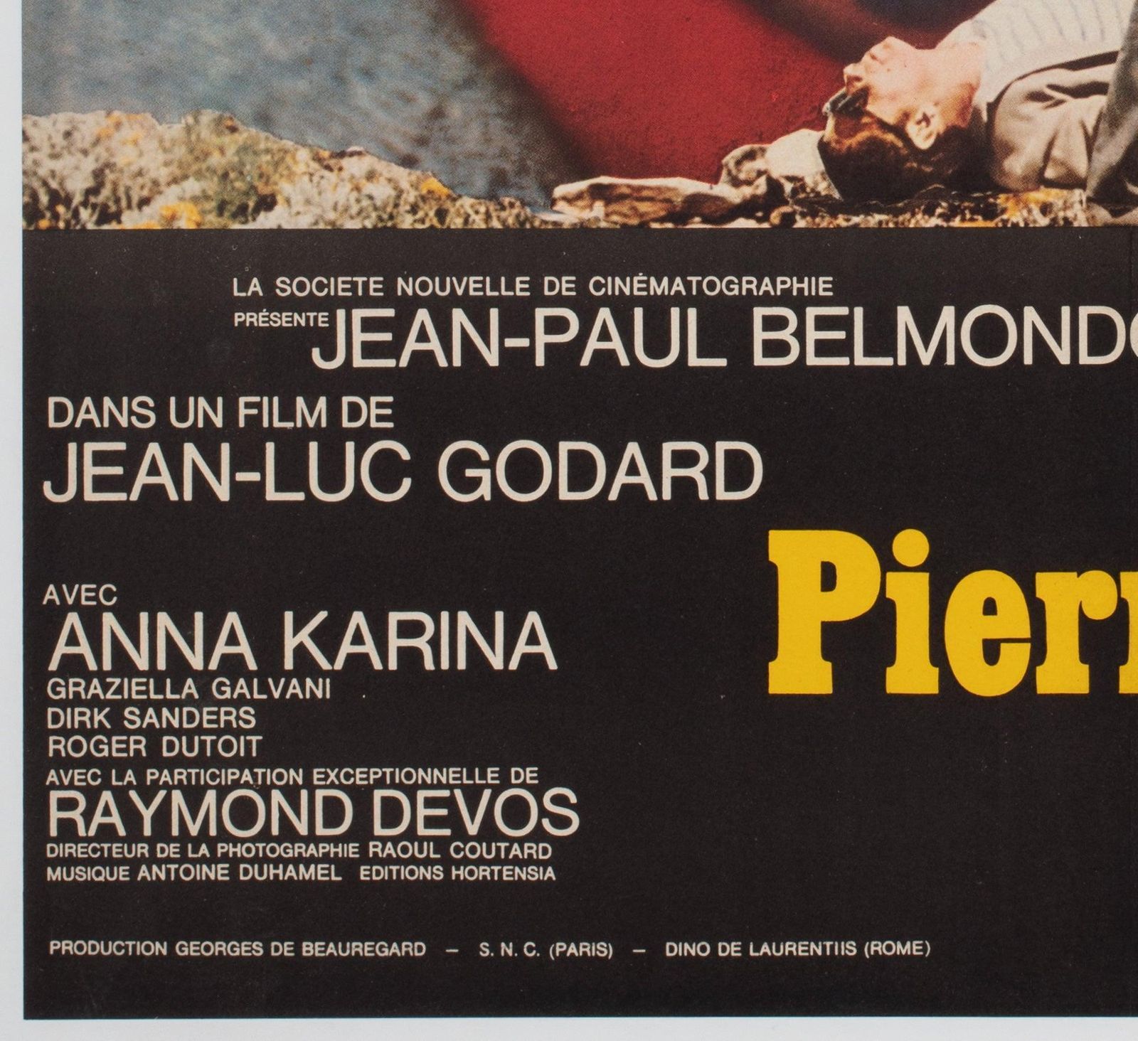 Pierrot Le Fou 1965 French Moyenne Film Poster photo vinterior